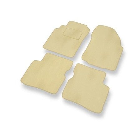 Velours automatten voor Nissan Primera II P11 (1995-2002) - vloermatten - mattenset - DGS Autodywan - beige