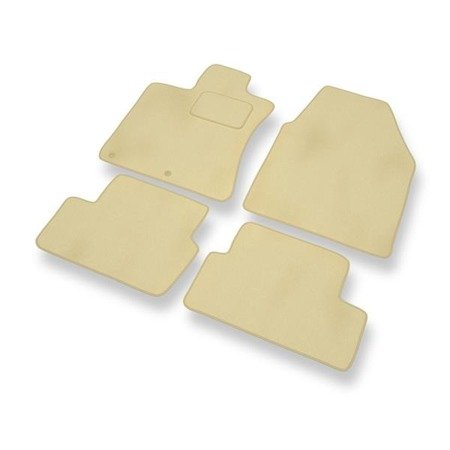 Velours automatten voor Nissan Qashqai I (2007-2013) - vloermatten - mattenset - DGS Autodywan - beige