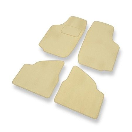 Velours automatten voor Opel Corsa C (2000-2006) - vloermatten - mattenset - DGS Autodywan - beige