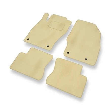 Velours automatten voor Opel Corsa D (2006-2014) - vloermatten - mattenset - DGS Autodywan - beige