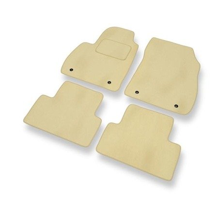 Velours automatten voor Opel Zafira C (2011-2019) - vloermatten - mattenset - DGS Autodywan - beige