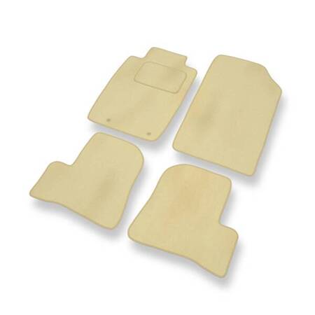 Velours automatten voor Peugeot 206 I (1998-2012) - vloermatten - mattenset - DGS Autodywan - beige