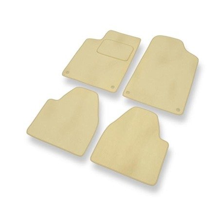 Velours automatten voor Peugeot 607 (1999-2010) - vloermatten - mattenset - DGS Autodywan - beige