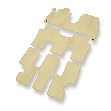 Velours automatten voor Peugeot 807 (2002-2014) - vloermatten - mattenset - DGS Autodywan - beige