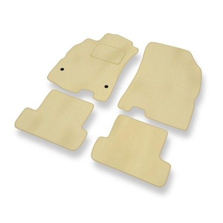 Velours automatten voor Renault Fluence (2009-2016) - vloermatten - mattenset - DGS Autodywan - beige