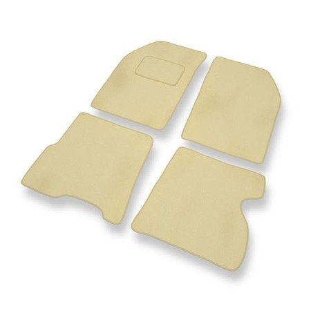 Velours automatten voor Renault Kangoo I (1997-2007) - vloermatten - mattenset - DGS Autodywan - beige