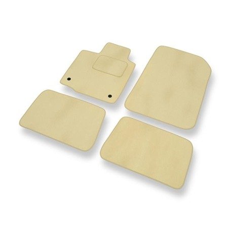 Velours automatten voor Renault Twingo II (2007-2014) - vloermatten - mattenset - DGS Autodywan - beige