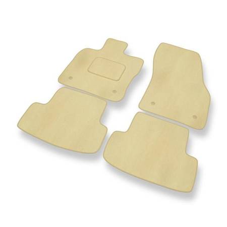 Velours automatten voor SEAT Ateca (2016-....) - vloermatten - mattenset - DGS Autodywan - beige