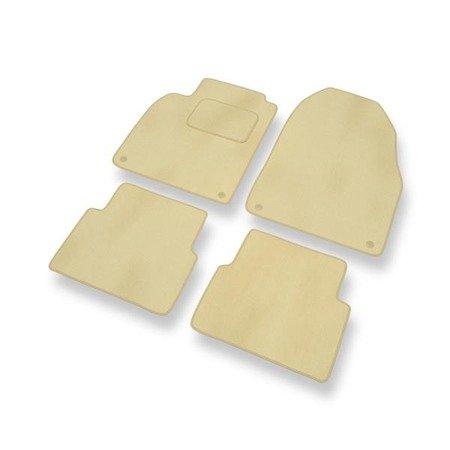 Velours automatten voor Saab 9-3 II (2002-2012) - vloermatten - mattenset - DGS Autodywan - beige