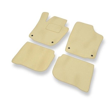 Velours automatten voor Seat Toledo IV (2012-2018) - vloermatten - mattenset - DGS Autodywan - beige