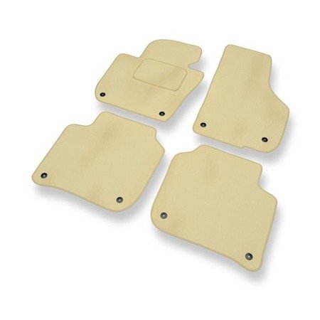 Velours automatten voor Skoda Superb II (2008-2015) - vloermatten - mattenset - DGS Autodywan - beige