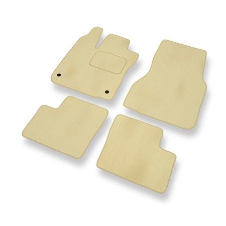 Velours automatten voor Smart ForTwo III (2014-....) - vloermatten - mattenset - DGS Autodywan - beige