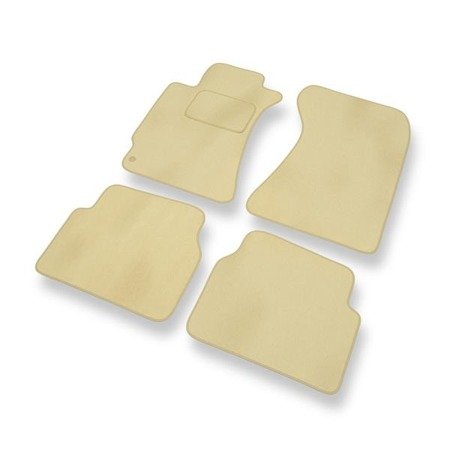 Velours automatten voor Subaru Forester II (2002-2008) - vloermatten - mattenset - DGS Autodywan - beige