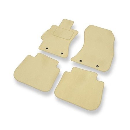 Velours automatten voor Subaru Legacy V (2009-2015) - vloermatten - mattenset - DGS Autodywan - beige