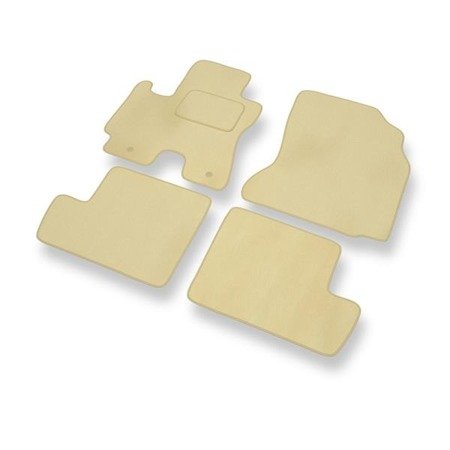 Velours automatten voor Toyota RAV4 II (2000-2005) - vloermatten - mattenset - DGS Autodywan - beige