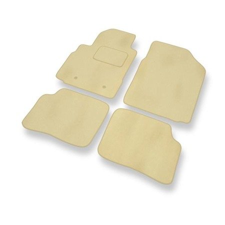 Velours automatten voor Toyota Yaris I (3 deuren) (1999-2005) - vloermatten - mattenset - DGS Autodywan - beige