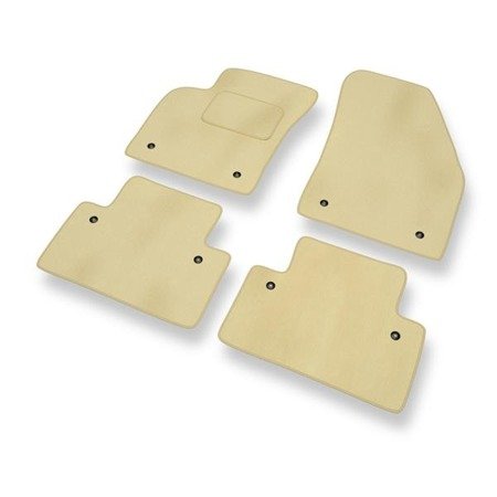 Velours automatten voor Volvo C30 I (2006-2012) - vloermatten - mattenset - DGS Autodywan - beige