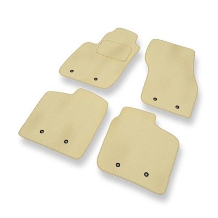 Velours automatten voor Volvo S40 I (1995-2004) - vloermatten - mattenset - DGS Autodywan - beige