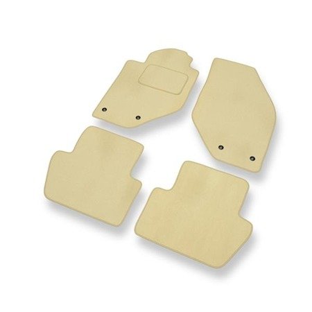 Velours automatten voor Volvo V70 I (1997-2000) - vloermatten - mattenset - DGS Autodywan - beige