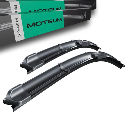 Auto ruitenwissers op de voorruit voor Fiat Panda Hatchback, Bestelwagen (10.2003-12.2012) - Wisserbladen set - Ruitenwissers - Motgum - vlak Premium bladen