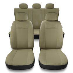 Universele autohoezen voor Fiat Sedici (2006-2014) - autostoelhoezen - autostoelbeschermer set - Auto-Dekor - Prestige - beige