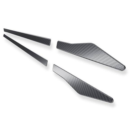 Stalen deurstrips voor Honda Civic X Sedan (5 deuren) - (2017-2021) - Croni - V - zwart (carbon folie)