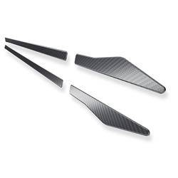 Stalen deurstrips voor Honda Civic X Sedan (5 deuren) - (2017-2021) - Croni - V - zwart (carbon folie)