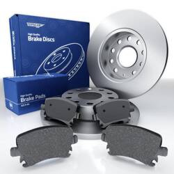 Remblokken + remschijven voor Volkswagen Jetta V Sedan (2004-2010) - Tomex - TX 13-95 + TX 70-79 (achteras)