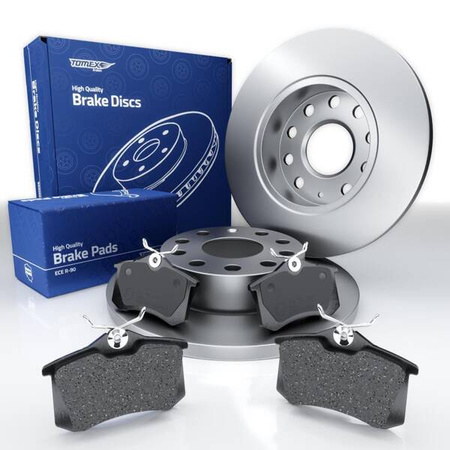 Remblokken + remschijven voor Seat Toledo III MPV (2004-2009) - Tomex - TX 10-781 + TX 70-79 (achteras)