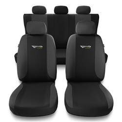 Universele autohoezen voor Ford Ka I, II, III (1996-2016) - autostoelhoezen - autostoelbeschermer set - Auto-Dekor - Tuning - donkergrijs