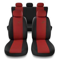 Universele autohoezen voor Ford Escort MK5, MK6, MK7 (1990-2000) - autostoelhoezen - autostoelbeschermer set - Auto-Dekor - XR - rood